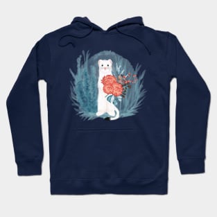 Spirit Animal White Weasel Hoodie